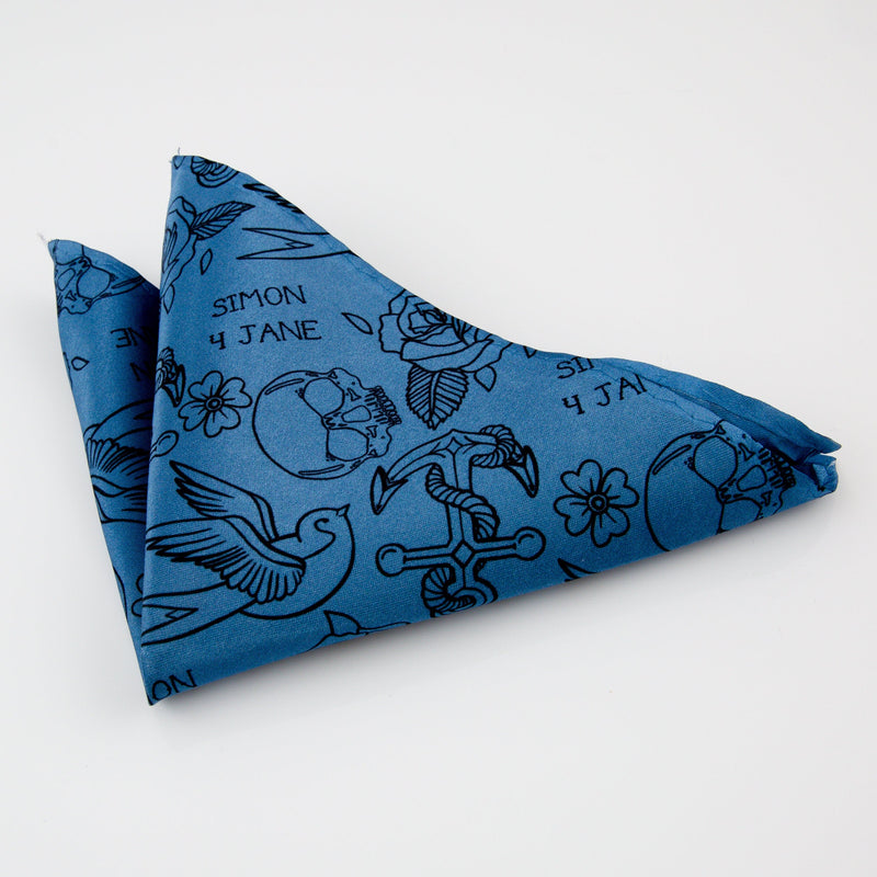Tattoo Inspired Personalised Pocket Square