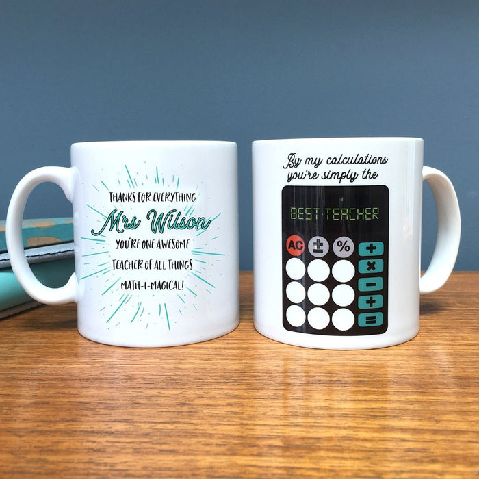 Personalised World's Best Maths Teacher Gift