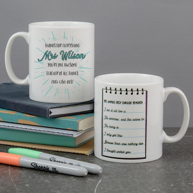 Personalised World's Best English Teacher Gift