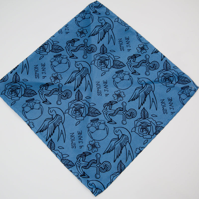 Tattoo Inspired Personalised Pocket Square