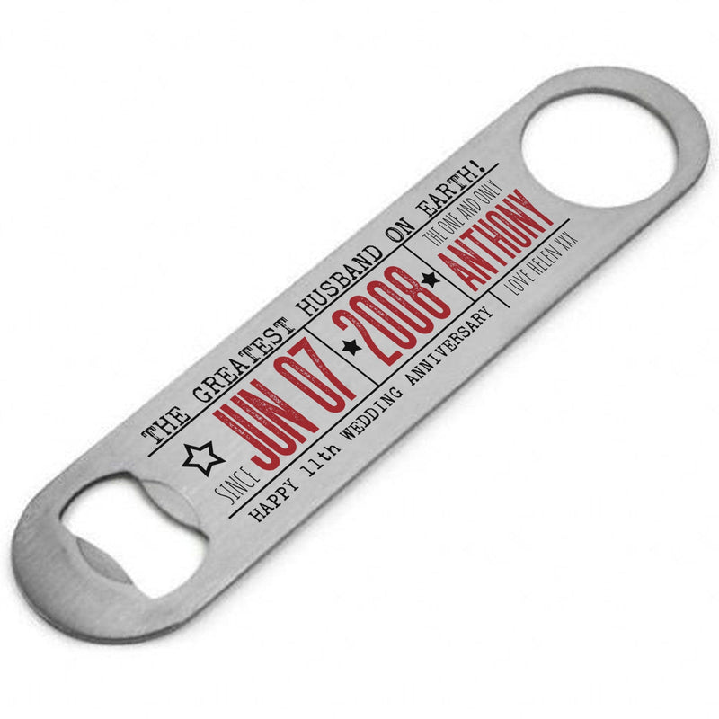 Father's Day Personalised Bottle Opener for Greatest Dad on Earth!