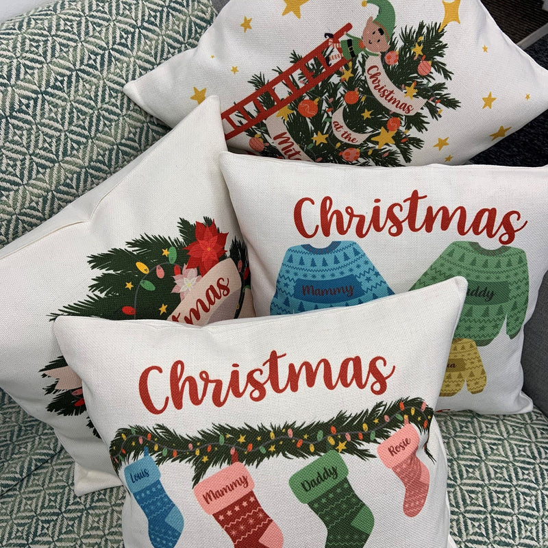 Personalised Family Christmas Stocking Cushion Gift