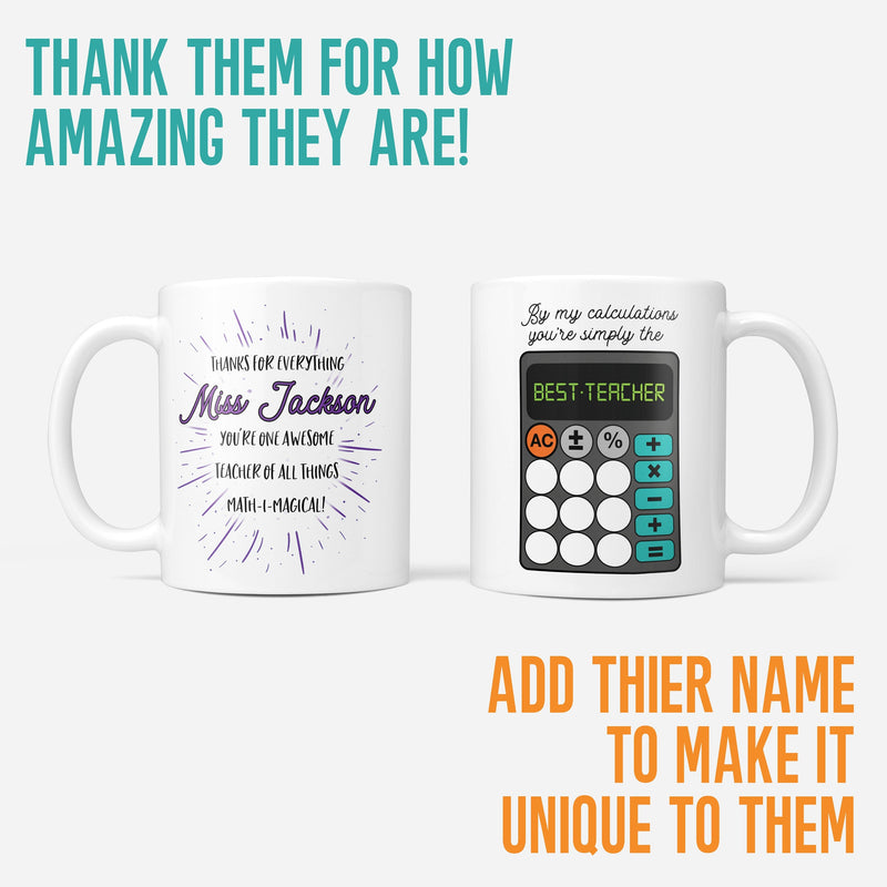 Personalised World's Best Maths Teacher Gift