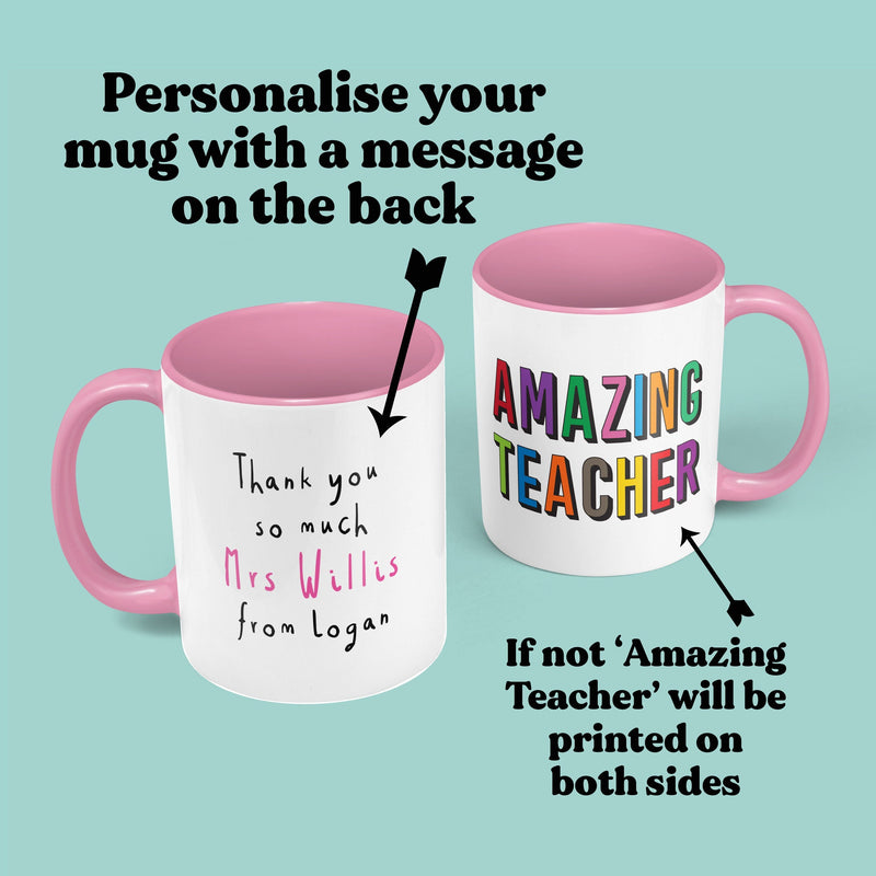 Personalised Amazing Teacher Mug & Coaster Gift Set