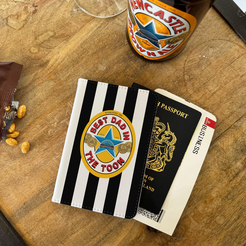 Best in Toon Personalised Passport Holder Newcastle fan Travel Luggage Tag