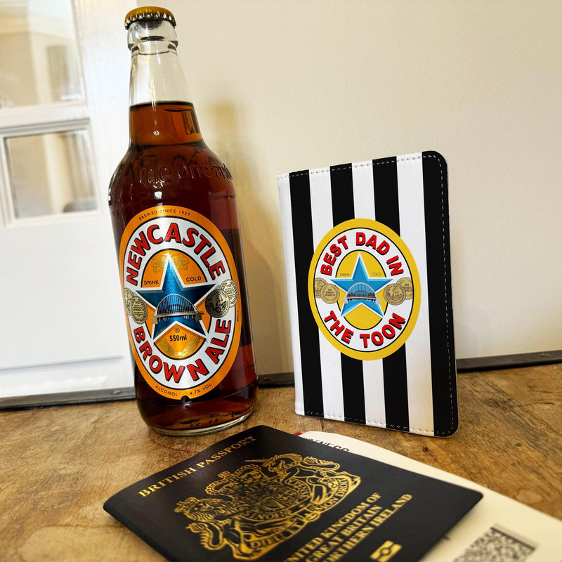 Best in Toon Personalised Passport Holder Newcastle fan Travel Luggage Tag