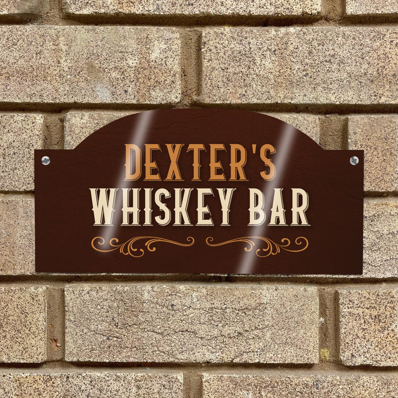 Personalised Whiskey Bar Mat Custom Name Bar Runner for Home Bar, Man Cave, Bourbon or Scotch Lover Gift