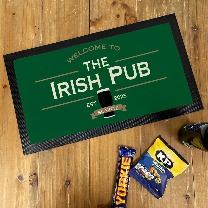 Personalised Irish Pub Bar Mat