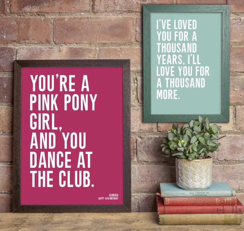 Custom Song Lyric Typography Print: Personalized Wall Art (Digital Download)