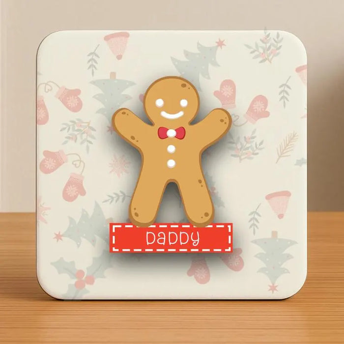 Personalised Gingerbread Mug & Coaster • Family Hot-Chocolate Cups • Kids Mini Mug • FREE Hot Choc Gift • Christmas Eve Box Filler