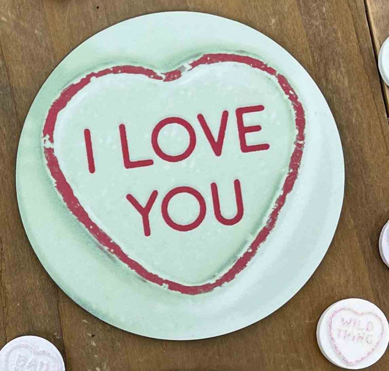 Personalised Love Hearts Mug and Coaster Set