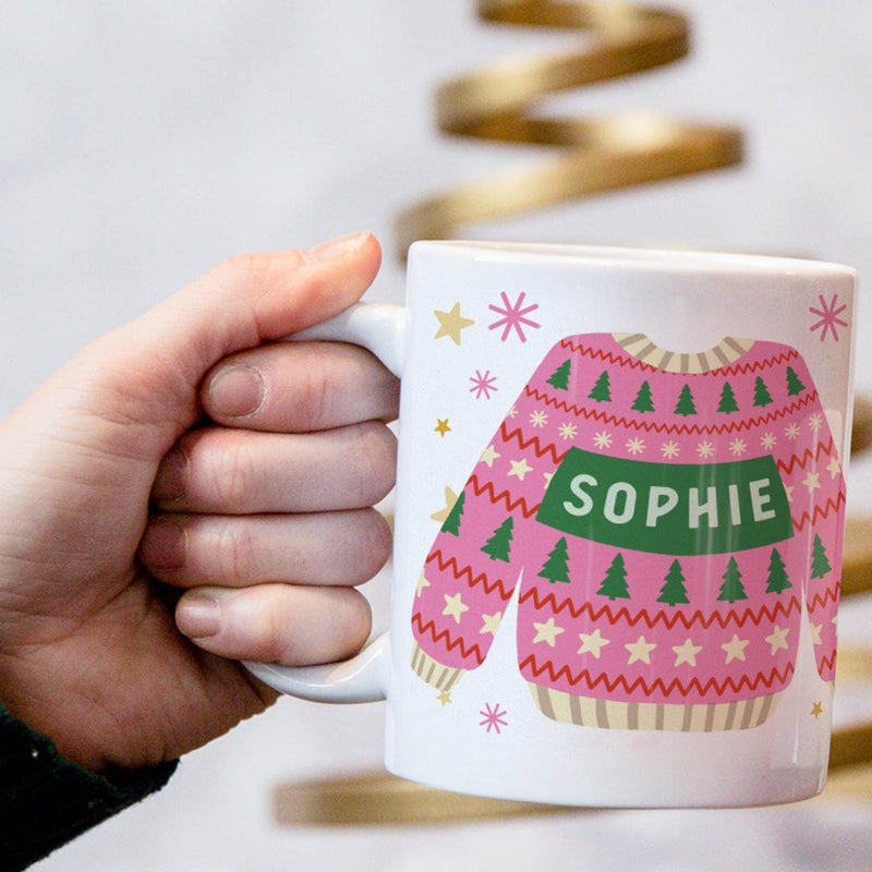 Bright Ugly Christmas Jumper Large Mug