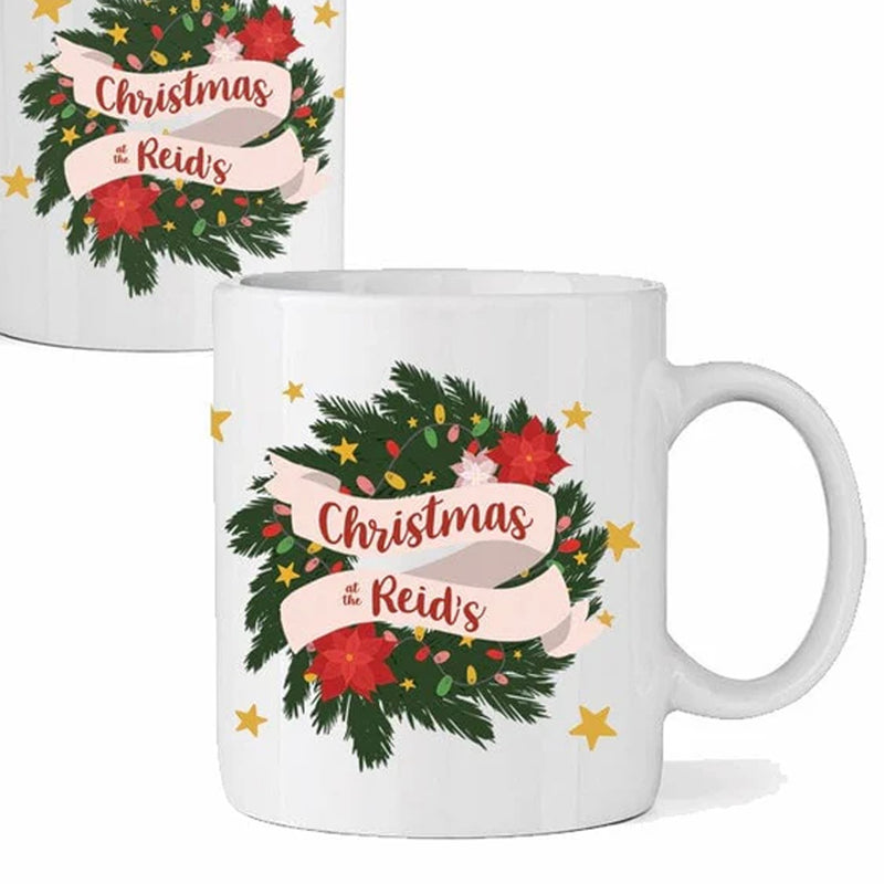 Large Christmas Wreath Mug