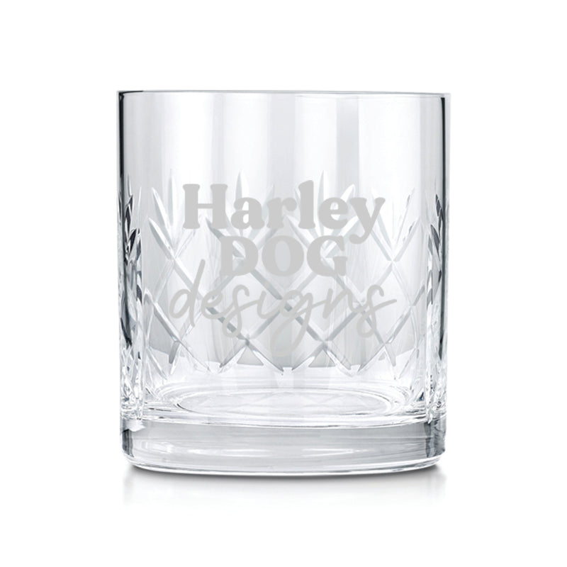 Engraved Cut Glass Logo Tumblers