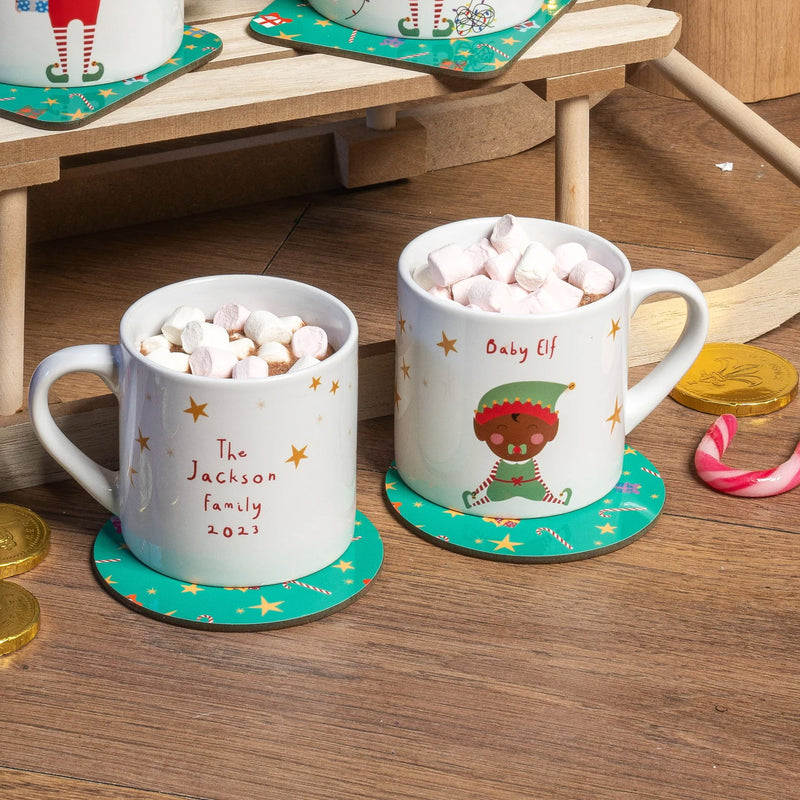 Personalised Mini Elf Family Mug