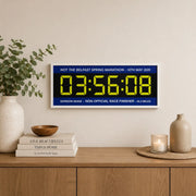 Personalised running finish time print in white frame