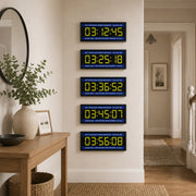 Personalised race achievement digital timer framed print in hallway display