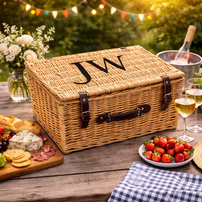 Personalised 14" to 24" Buff Wicker Hamper