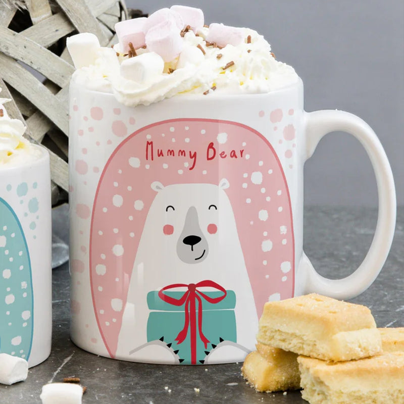 Family Polar Bear Large Mug Cute Mugs For Christmas Eve