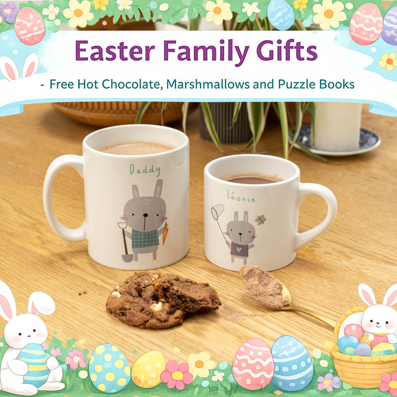 Easter Bunny Rabbit Matching Family Mug Set