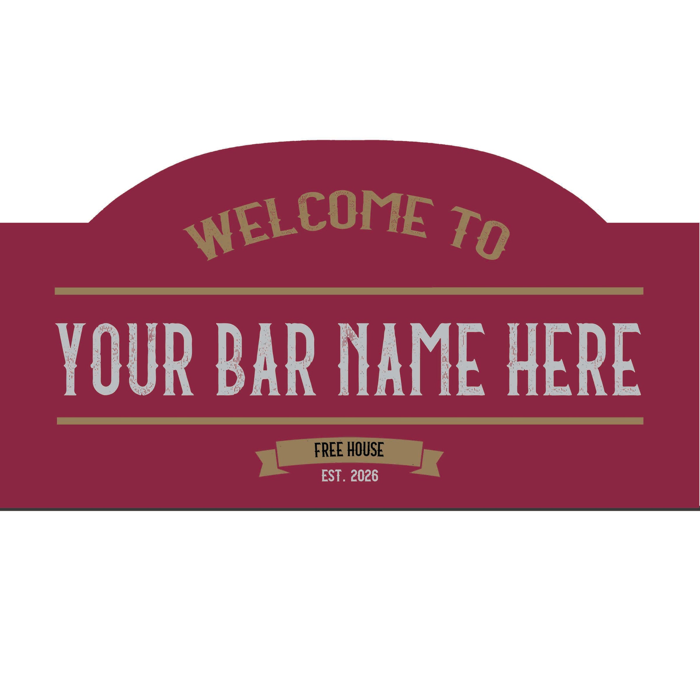 Vintage Pub Bar Sign for Home Bar Custom Made Bar Gifts — Not Just A Print