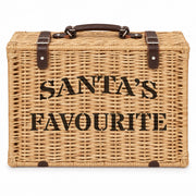 Personalised Santa's Favourite wicker Christmas hamper for children