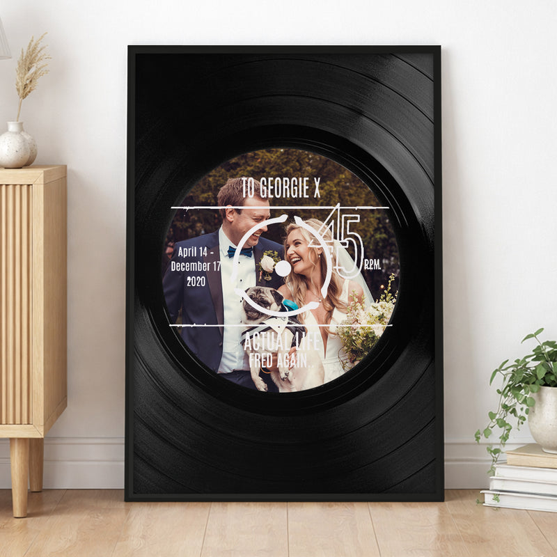 Personalised Vinyl Record Photo Print
