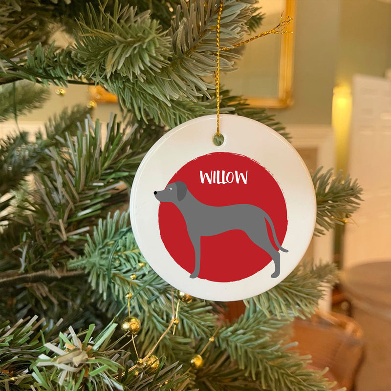Personalised Weimaraner  Christmas Bauble