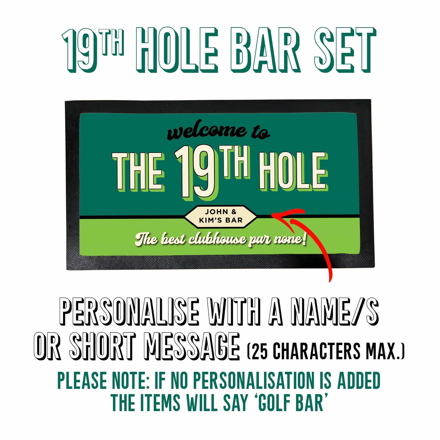 19th Hole Golf Home Bar Set