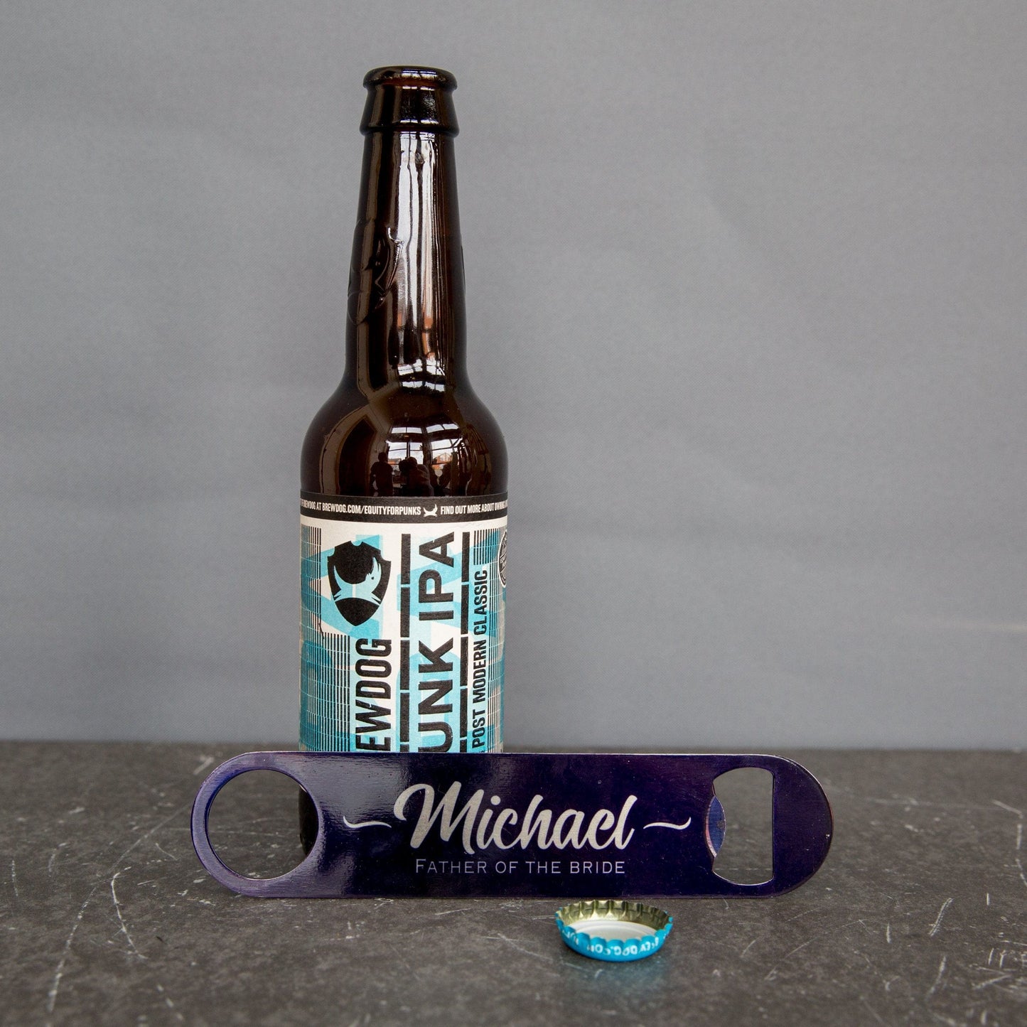 Father Of The Bride And Groomsman Gifts - Personalised Bar Blade Bottle Opener - Best Man Gift