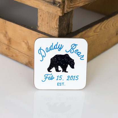 Daddy Bear Ceramic Enamel Style Mug Personalised Father's Day Gift for Papa Dad