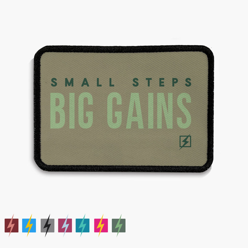 Small Steps Big Gains Motivational Velcro Patch