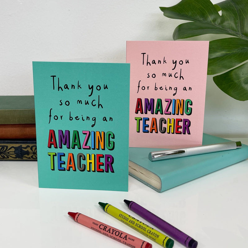 Amazing Teacher Thank You Greetings Card