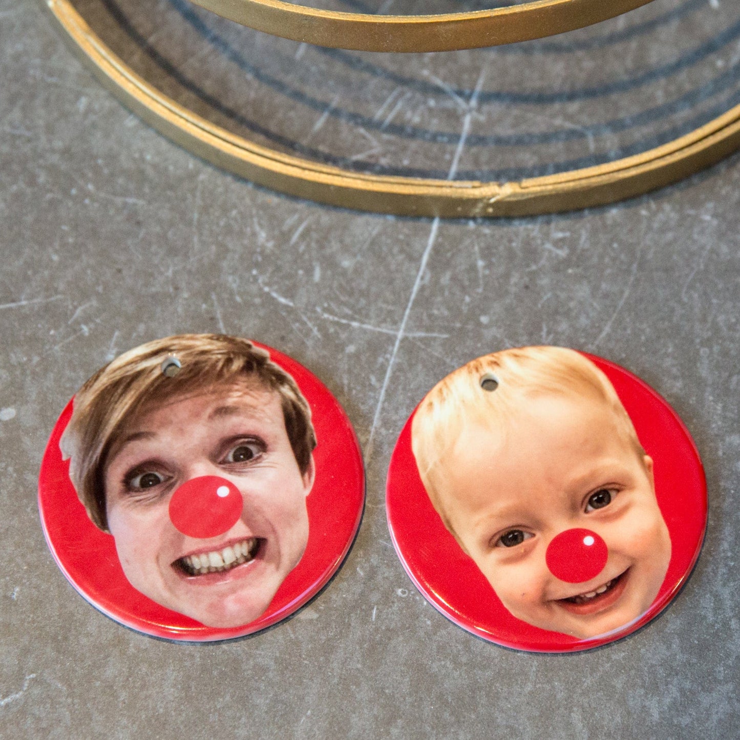 Unique Fun Christmas Decoration - Face Print From Your Photo - Ceramic Bauble Personalised With Your Head