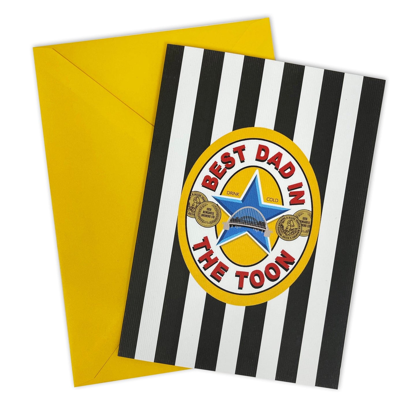Geordie Greetings Card - Newcastle Fan - Best Dad in The Toon