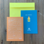 Buz Luhrman everybody's free to wear sunscreen greetings card