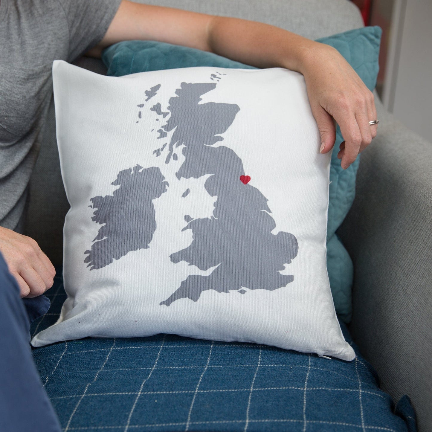 Cotton 2nd Anniversary Gift - Personalised Wedding Venue Location Map Cushion - For Him Or Her