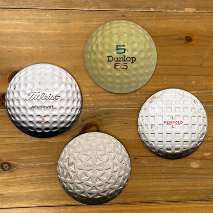 Vintage Golf Ball Coasters Set of 4
