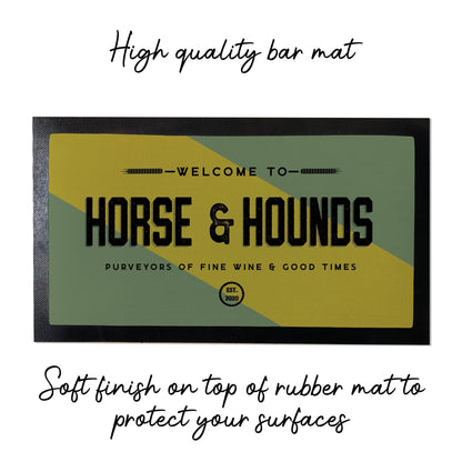 Personalised Home Bar Accessory Set - Bar Mat, Coasters, Bottle Opener & Pub Snacks