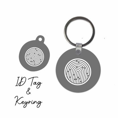 Dog ID Tag Personalised & Matching Key Ring