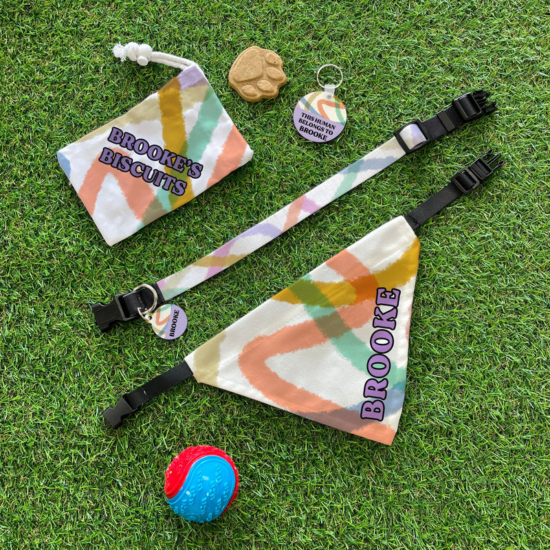 Gift Set For Dog Matching Accessories Patterned