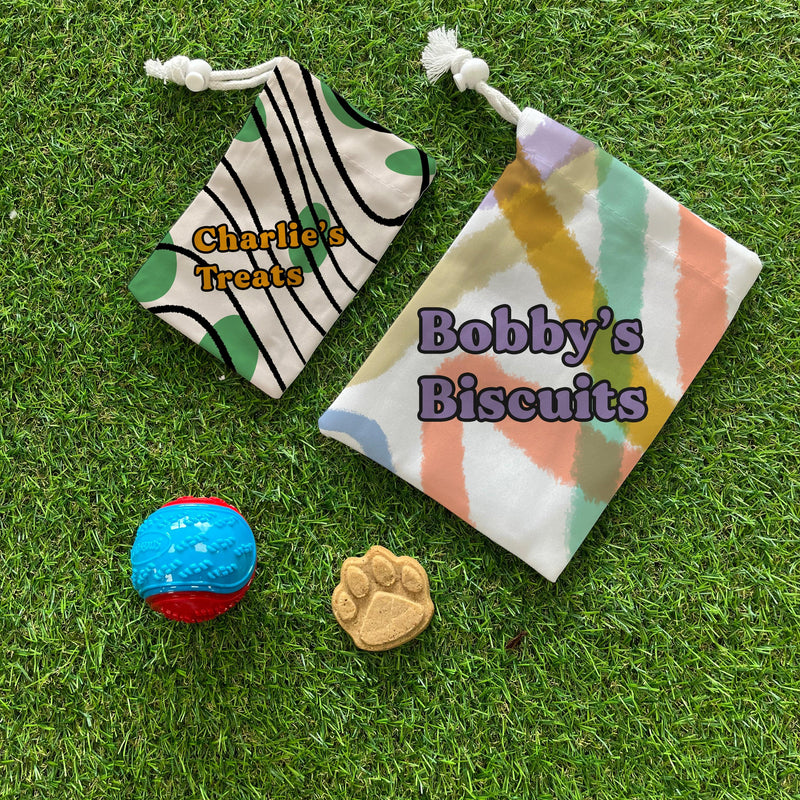 Dog Treat Bag Pouch Patterned & Personalised