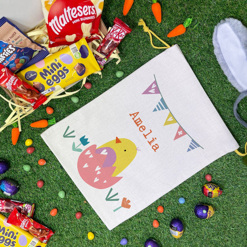 Large Easter Gift Bags with Chick Design