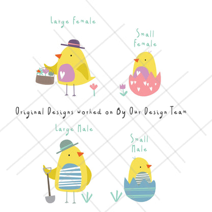 Large Easter Gift Bags with Chick Design