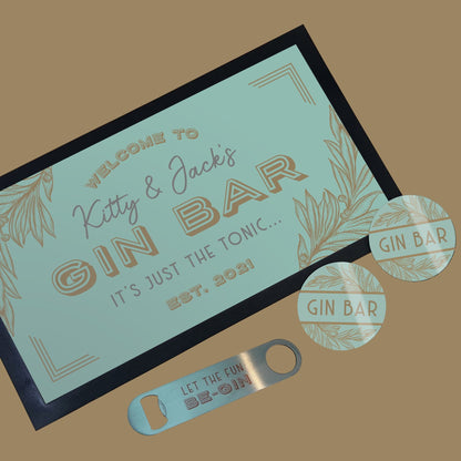 Personalised Gin Bar Accessory Set