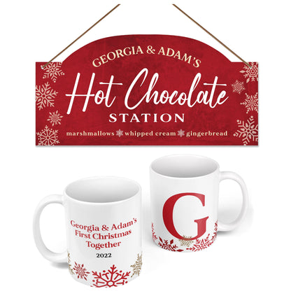 Hot Chocolate Station Mugs & Sign