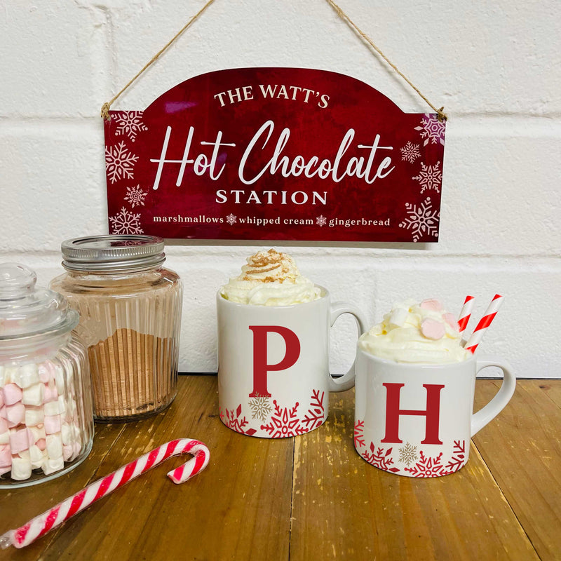 Hot Chocolate Station Mugs & Sign