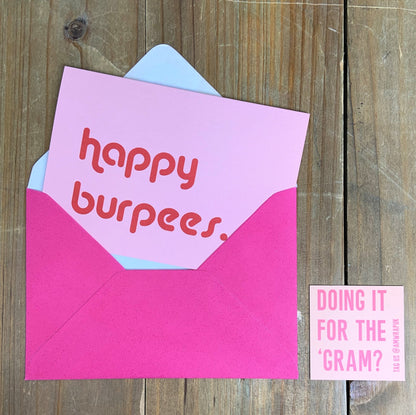 Happy Burpees Birthday PR Greetings Card