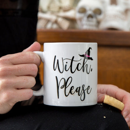 Sarcasm Mug Funny Halloween Gift - Witch, Please Personalised Print - Secret Santa Present For Her Under £10