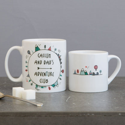 Adventure Gift Set Daddy Daughter Son - Matching Mugs for Father's Day